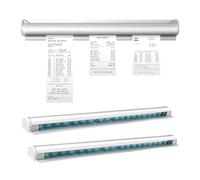 Rebanky Porte Bon de Commande Restaurant, 3 Pièces Support Bon de Commande Cuisine Auto-Adhésif Rail de Billetterie Aluminium 30cm Pince Porte Fiches pour Restaurant, Bureau, Bar