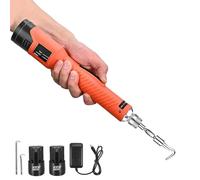 Rebar Tying Machine, Rebar électrique Binding Machine, avec 2Pcs Batterie 100-240V sans fil 6000Mah Rechargeable Handheld Steel Bar Fixed Tool pour Floor Pipe et Rebar Ties