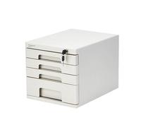 REBCACE Classeur de Bureau à 4 tiroirs, Armoire de Rangement de fichiers, boîte de Rangement, bibliothèque verrouillable,White
