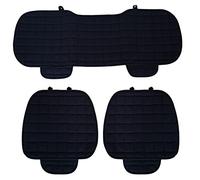 Rebeca Shop Housse de siège de Voiture Universelle 3 pièces, Protection de siège 2 Avant et 1 arrière, Noir Froid, Protection Confort pour Le Coussin intérieur de la Voiture