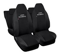 Rebeca Shop® Housses de siège auto compatibles Twingo avec sièges arrière divisés, lot de 6, différentes couleurs (noir/noir)