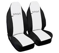 Rebeca Shop - Housses de siège de Voiture compatibles Smart Première série, Blanc Noir | W450 | Made in Italy | Set de Housses de siège Paire Avant | Sièges intérieurs