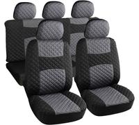 Rebeca Shop - Housses de siège de voiture universelles avant et arrière, en polyester, mod. A20, Gris/Noir