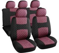 Rebeca Shop - Housses de siège de voiture universelles avant et arrière, en polyester, mod. A20, Rose/Noir