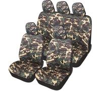 Rebeca Shop - Housses de siège de voiture universelles avant et arrière, en polyester, mod. A21, Camouflage Vert