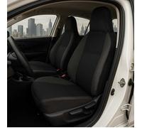 Rebeca Shop - Housses de siège de voiture universelles paire avant, en Polycoton, pour Smart FF, Noir/Gris Foncè