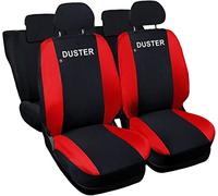 Rebeca Shop - Housses de siège pour siège Auto, compatibles Housses de siège Auto pour Duster |Noir/Rouge | Made in Italy | Housses pour sièges Avant et arrière | Compatibles airbags