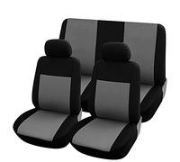 Rebeca Shop Housses de siège universelles Kit Avant et Arrière Diverses couleurs Soft Confortable Respirant Protection pour Sièges utilitaires (Gris/Noir)