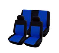 Rebeca Shop Housses de siège universelles Kit Avant et Arrière Diverses couleurs Soft Confortable Respirant Protection pour Sièges utilitaires (Bleu Royal/Noir)