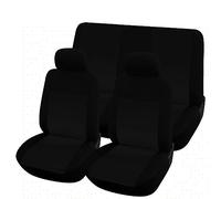 Rebeca Shop® Housses de siège universelles pour voiture, kit avant et arrière, différentes couleurs, douces, confortables, respirantes, protection pour sièges de voiture, noir/noir