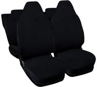 Rebeca Shop Housses de sièges compatibles pour 108 | Fabriqué en Italie en coton | Ensemble de housses de siège avant et arrière | Appuie-tête inclus (Couleur unique, Noir)