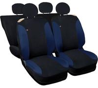 Rebeca Shop housses de sièges Fiat Panda/Cinquecento universelles polycoton Bleu - avant et arrière + appuie-têtes