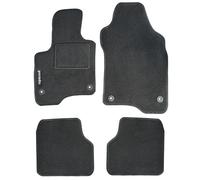 Rebeca Shop® Tapis auto noir compatibles pour Panda à partir de 2012 Easy, kit de 4 tapis en moquette sur mesure (ensemble 2 avant + 2 arrière) broderie logo Panda