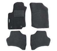 Rebeca Shop® Tapis de voiture compatibles pour 107 de 2010 à 2014 | Tapis texturés | En moquette noire | Logo brodé clip de fixation (compatibles 107 2010-2014)