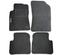 Rebeca Shop® Tapis de voiture compatibles pour C3 3° série à partir de 2016 | Tapis en moquette noire | Logo brodé talonnette et clip de fixation (compatibles C3 à partir de 2016)