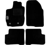 Rebeca Shop® Tapis de voiture compatibles pour Duster | Tapis de sol en moquette noire | Logo brodé talonnette et clip de fixation (compatibles Duster)