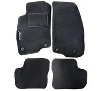 Rebeca Shop® Tapis de Voiture Compatibles pour Grande Punto 2013 | Tapis Sur Mesure | En Moquette Noire | Logo Brodé, Talonnette et Clips de Fixation (Compatibles Grande Punto 2013)