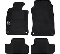 Rebeca Shop® Tapis de voiture compatibles pour One/Cooper | Tapis en moquette noire | Logo brodé avec talonnette et clip de fixation (compatibles Mini One/Cooper)