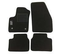 Rebeca Shop® Tapis de voiture compatibles | Tapis moulés | En moquette noire | Logo brodé talonnette et clip de fixation | accessoires intérieurs (compatibles Meriva)