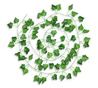 REBECASKYENS 1 guirlande de lierre artificiel - Feuilles vertes - Pour mariage, cuisine, bureau, jardin, balcon, chambre à coucher - Décoration murale