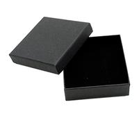 REBECASKYENS Boîte cadeau à bijoux, 9 x 9 cm, noire, boîte de rangement pour bracelets et bracelets, avec couvercle, boucles d'oreilles, colliers, emballage cadeau