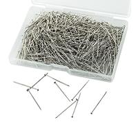 REBECASKYENS Lot de 1 100 Aiguilles à Coudre Droites de 2,5 cm pour Couture, Bijoux, Épingles à Tête, Satin Fin, Couture et Artisanat