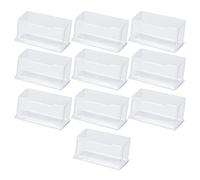 REBECASKYENS Lot de 10 porte-cartes de visite transparents - Robuste - Durable - Pour la maison, le bureau - Accessoire de bureau - Porte-cartes de visite transparent