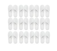 REBECASKYENS Lot de 12 paires de pantoufles d'hôtel ouvertes, pratiques, blanches, avec semelle antidérapante, taille : env. 38-42, légères et peu encombrantes, Blanc., Taille unique