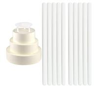 REBECASKYENS Lot de 12 supports à gâteau réutilisables de 30 cm à deux étages pour gâteau à plusieurs étages