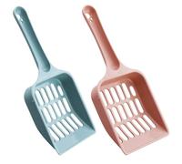 REBECASKYENS Lot de 2 pelles pour litière pour chat Scooper, pelle à litière en plastique pour animaux de compagnie, chats, chiens
