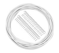 REBECASKYENS Lot de 20 crochets et 20 œillets pour tringle à rideau, 10 m, blanc