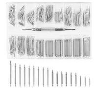 REBECASKYENS Lot de 360 pièces d'outils pour bracelet de montre - Barres à ressort en acier inoxydable - Épingles de maillon pour bracelet de montre - Outil de réparation pour horloger - Diamètre 8-25