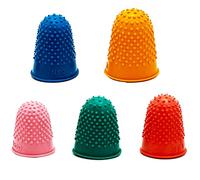 REBECASKYENS Lot de 5 dés à coudre en caoutchouc pour protéger le bout des doigts (5 tailles)