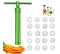 REBECASKYENS Presse à argile artisanale - En acier inoxydable - Avec 20 moules - Outil de décoration