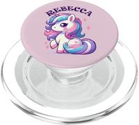 Rebecca Adorable Motif Licorne pour Fille Nom Rebecca PopSockets PopGrip pour MagSafe