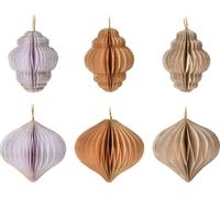 Rebecca Mobili 24 pendentifs pour arbre de Noël en papier, 3 couleurs différentes