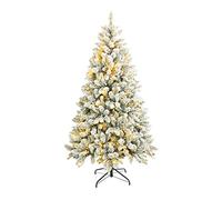Rebecca Mobili Arbre de Noël avec des lumières, Grands Arbres avec de la Neige, 1000 Branches, 400 lumières LED, décorations de fenêtre à la Maison - Dimensions: 210x122x122 cm (HxLxP) - Art RE6765