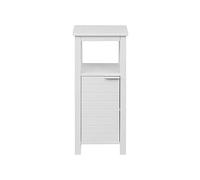 Rebecca Mobili Armoire à Portes Autoportante, Salle de Bain Cuisine Linge, Blanc, Style Moderne, MDF, Hygiénique, Facile à Nettoyer - Dimensions : 79 × 34 × 30 cm (H x L x P) - Art. RE6685