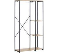 Rebecca Mobili Armoire vestiaire avec 4 compartiments en aggloméré et métal