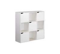 Rebecca Mobili Bibliothèque Vesparia 90x90x30 Panneau de particules Blanc Moderne