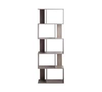 Rebecca Mobili Bibliotheque Moderne, Etagere en Bois MDF Gris, avec 5 Etageres, Bureau Chambre a Coucher - Dimensions: 169 x 60 x 24 cm (HxLxP) - Art. RE6400