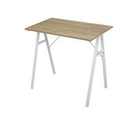 Rebecca Mobili Bureau Compact, Table d'ordinateur, Table d'étude, MDF Acier, Blanc Beige, Style Moderne, Montage Facile - Dimensions HxLxL : 74 x 80 x 50 cm - Art. RE6708