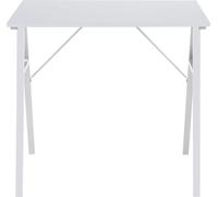 Rebecca Mobili Bureau en fibre de bois et acier, blanc