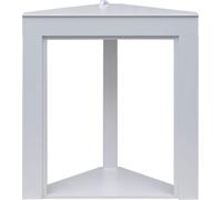 Rebecca Mobili Cadre de cheminée d'angle artificiel 100x90x45 cm en MDF, blanc