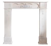 Rebecca Mobili Cheminee Decorative, Encadrement en Bois Blanc, Style Retro, pour Salon, Idees Maison - Dimensions: 99 x 104 x 21 cm (HxLxL) - Art. RE4865