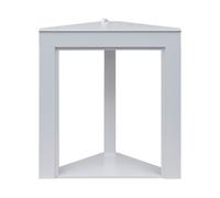 Rebecca Mobili Cadre de cheminée d'angle artificiel 100x90x45 cm en MDF, blanc