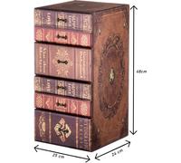 Rebecca Mobili Caisses de rangement en bois et PVC, marron H 48 cm