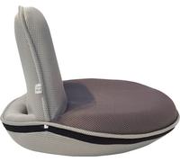 Rebecca Mobili Chaise de méditation rembourrée, pliable en polyester gris