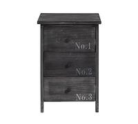 Rebecca Mobili Chiffonnier Gris, Commode Petit Espace, 3 Tiroirs, Style Vintage, pour Chambre Salle de Bain - Dimensions: 55 x 35 x 30 cm (HxLxL) - Art. RE4191