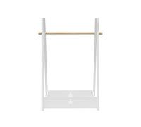 Rebecca Mobili Cintre Pour Enfants, Armoire, Blanc, Pin MDF, Pour Chambre D'Enfant Montessori, Avec Etagère - Dimensions HxLxP : 118 x 82 x 42 cm - Art. RE6842